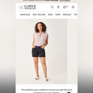 NWOT Carve corduroy shorts size 6, black